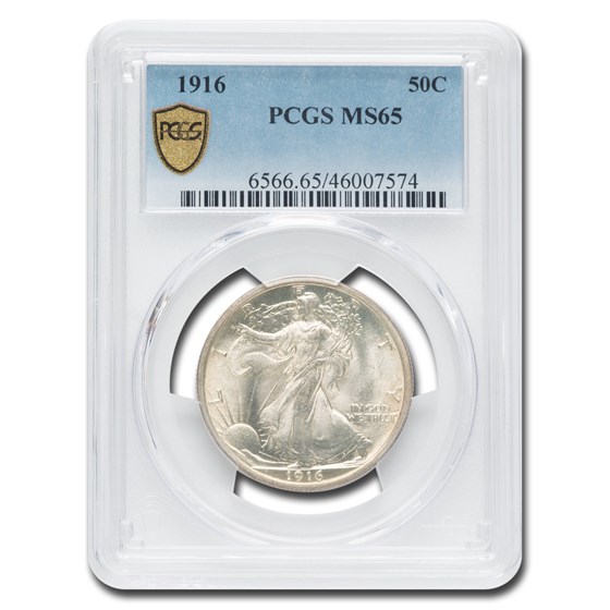 1916 Walking Liberty Half Dollar MS-65 PCGS 1916 Walking Liberty Half Dollar MS-65 PCGS